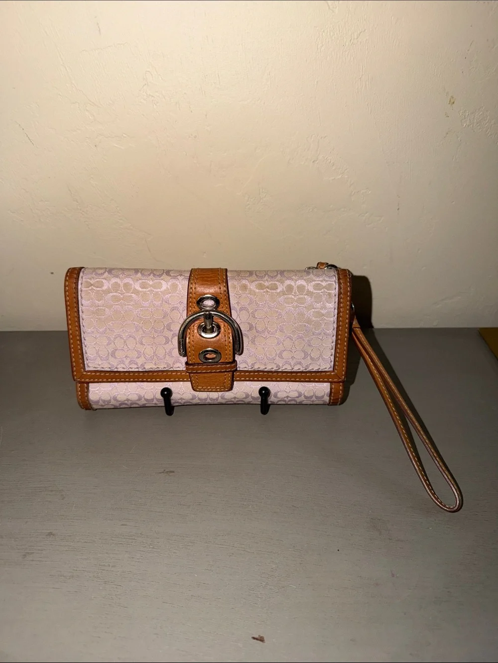 Vintage Y2K Coach Soho Signature long wallet in lavender